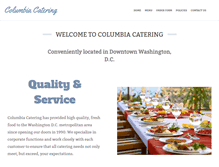 Tablet Screenshot of columbiacateringdc.com